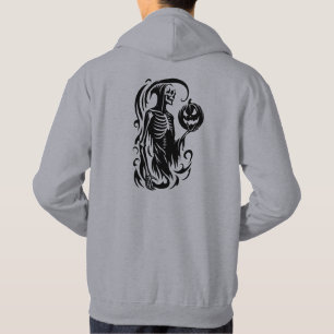 Sudadera Resumen del esqueleto de Halloween en Back Hoodie