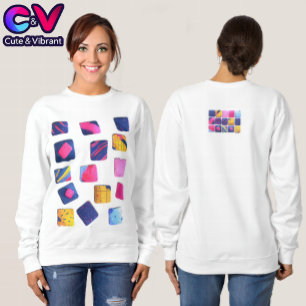 Sudadera Resumen del patrón de bloques coloridos