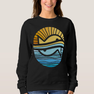 Sudadera Resumen Del Sund Y El Mar: Arte Geométrico Del Ama