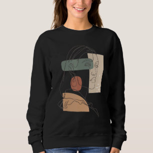 Sudadera Resumen Mujer Minimalista moderna Resumen arte de