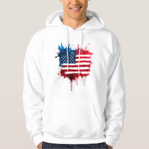 Sudadera Resumen Splash Bandera Americana