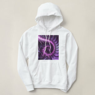 Sudadera Resumen Vivid Guay Pink Purple Fractal Art Spiral