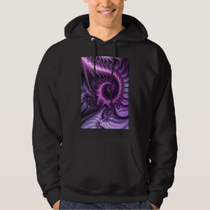 Sudadera Resumen Vivid Guay Pink Purple Fractal Art Spiral