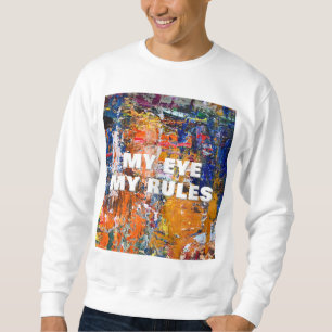 Sudadera Resumen vivo - Caos por pintura al petróleo en la