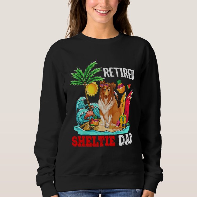Sudadera Retied Sheltie Dad Costume Retirement  Dog Owner (Anverso)