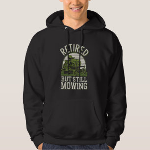Sudadera Retirado Pero Aún Membrando Césped Fundido Mowing