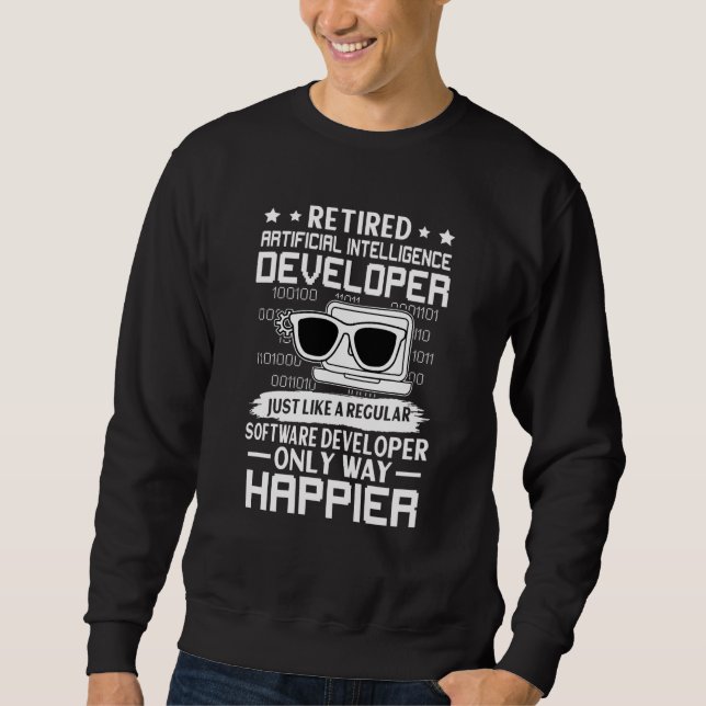 Sudadera Retired Artificial Intelligence Developer Only Hap (Anverso)