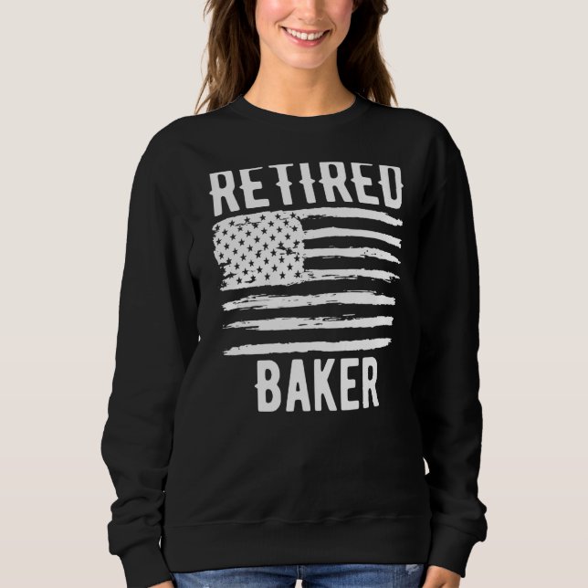 Sudadera Retired Baker Profession American Flag Premium (Anverso)