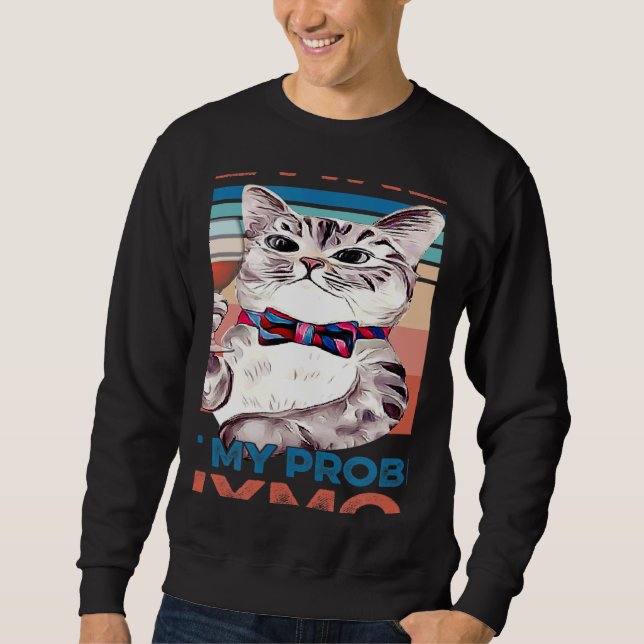 Sudadera Retired Cat Dad Mom Red Wine Retiremen (Anverso)