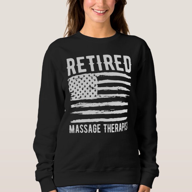 Sudadera Retired Massage Therapist Profession American Flag (Anverso)