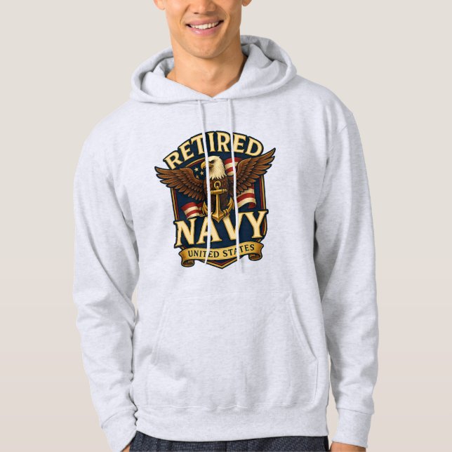Sudadera Retired Navy Eagle (Anverso)