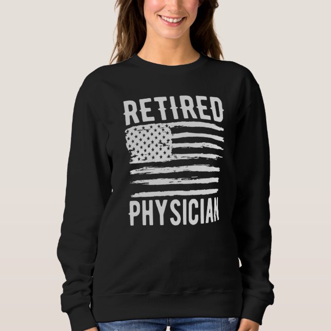 Sudadera Retired Physician Assistant Profession American Fl (Anverso)