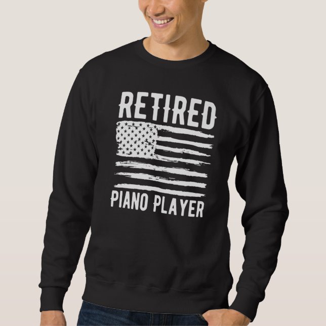 Sudadera Retired Piano Player Profession American Flag Prem (Anverso)