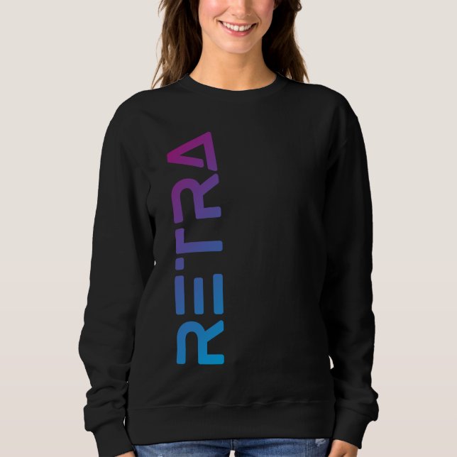 Sudadera Retra de gradiente femenino (Anverso)