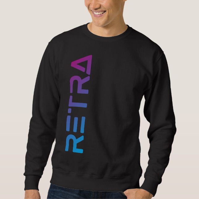 Sudadera Retra de gradiente masculino (Anverso)