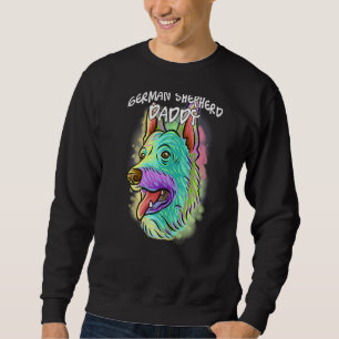 Sudadera Retrato colorido Pastor Alemán Papá Papi Fa