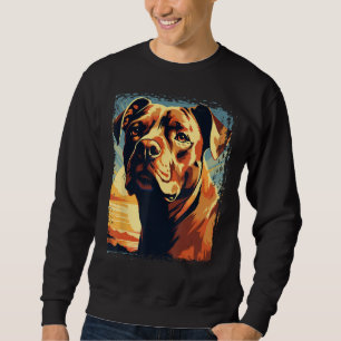 Sudadera Retrato de arte pop norteamericano Pitbull Terrier