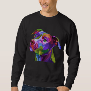 Sudadera Retrato de arte pop norteamericano Pitbull Terrier
