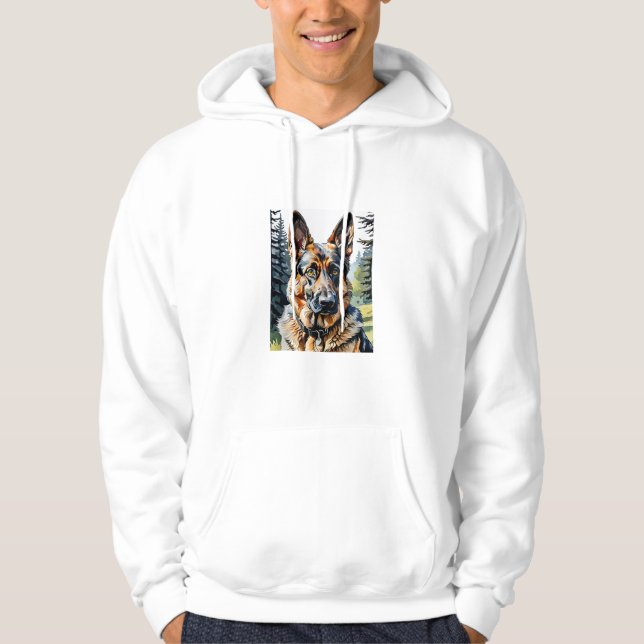 Sudadera Retrato de cabeza de perro pastor alemán Perro Mas (Anverso)