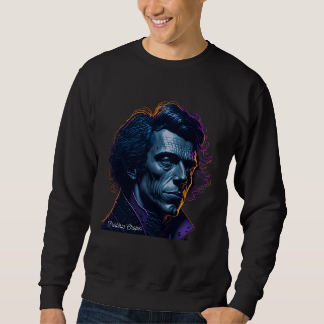 Sudadera Retrato de Frédéric Chopin Pianista Compositor Ilu (Anverso)