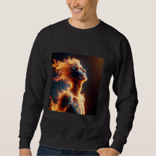 Sudadera Retrato de fuego de hombre lindo