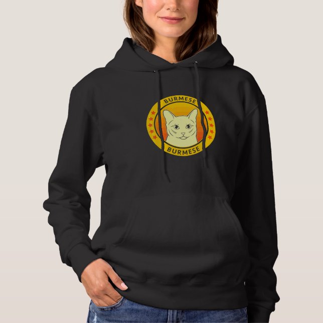 Sudadera Retrato de gato birmano (Anverso)