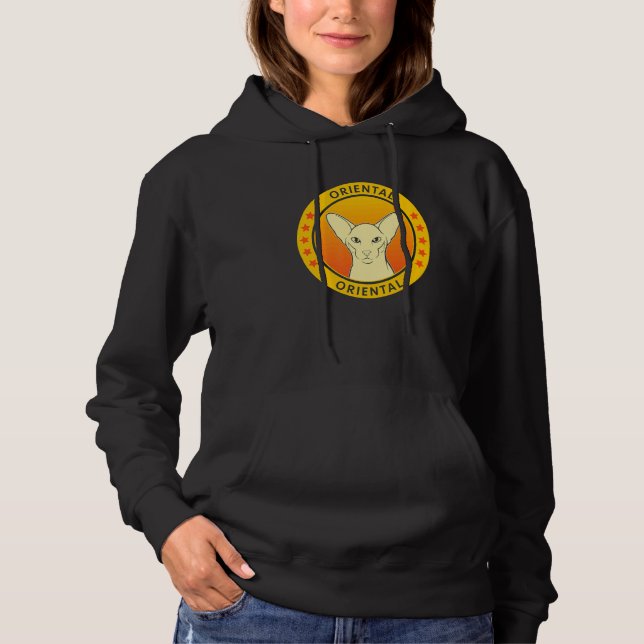 Sudadera Retrato de gato oriental (Anverso)