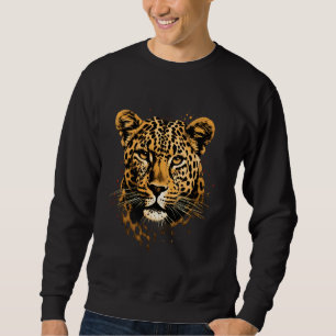 Sudadera Retrato de Leopardo Arte de Safari de Sabana Anima