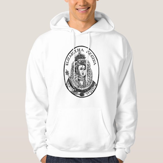 Sudadera Retrato de madera de la Reina Isabel I (Anverso)