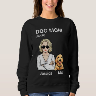 Sudadera Retrato de Mamá Perro con Arte de Retriever Dorado