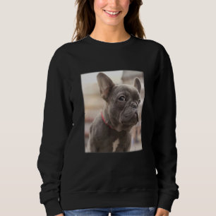 Sudadera Retrato de Mascota animal en Bulldog francés enoja