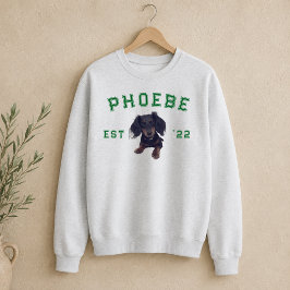 Sudadera Retrato de mascota personalizado y nombre en arco 