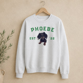 Sudadera Retrato de mascota personalizado y nombre en arco
