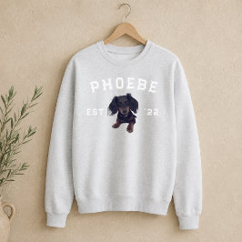 Sudadera Retrato de mascota personalizado y nombre en arco 