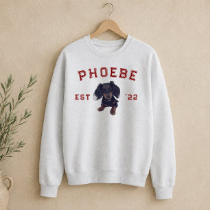Sudadera Retrato de mascota personalizado y nombre en arco