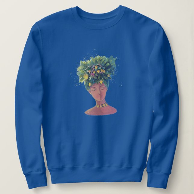 Sudadera retrato de mujer linda (Anverso del diseño)