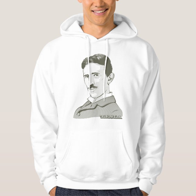 Sudadera Retrato de Nikola Tesla (Anverso)