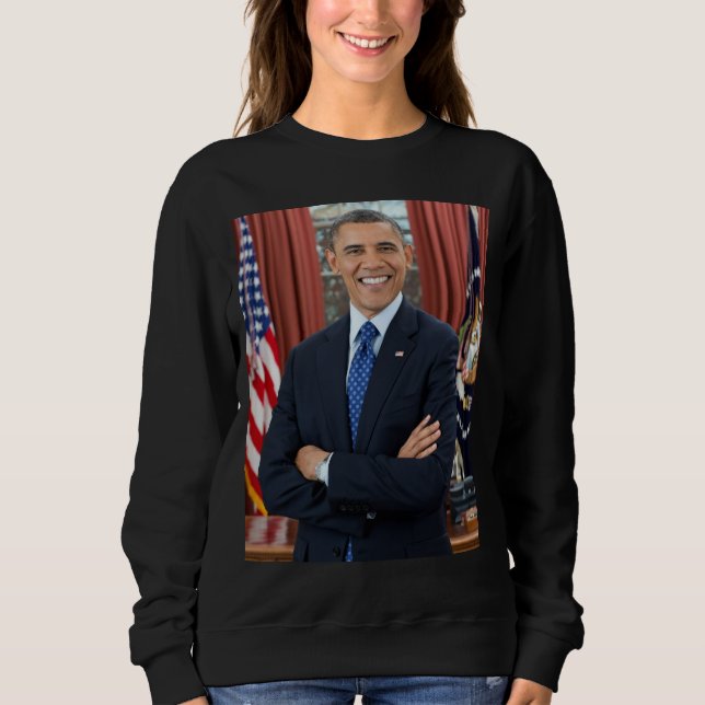 Sudadera Retrato de oficina oval, Obama Barack Presidente d (Anverso)