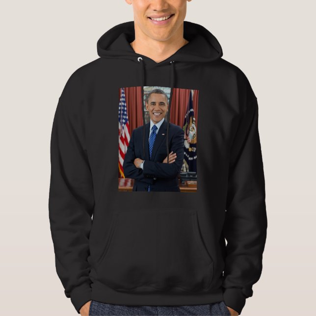 Sudadera Retrato de oficina oval, Obama Barack Presidente d (Anverso)