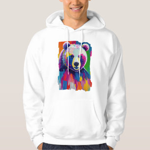 Sudadera Retrato de oso colorido