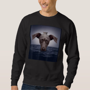 Sudadera Retrato de perrito Weimaraner Weimar