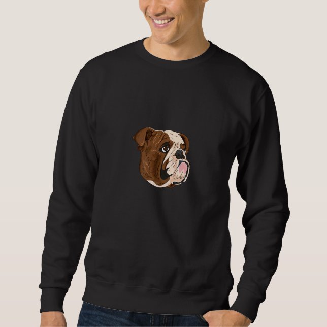 Sudadera Retrato de perro de bulldog (Anverso)