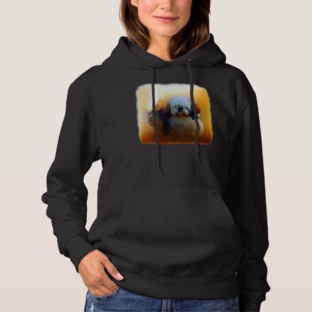 Sudadera Retrato de perro de Shih Tzu (Anverso)