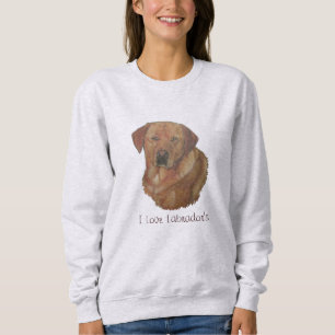 Sudadera retrato de perro labrador amarillo retreiver lema 