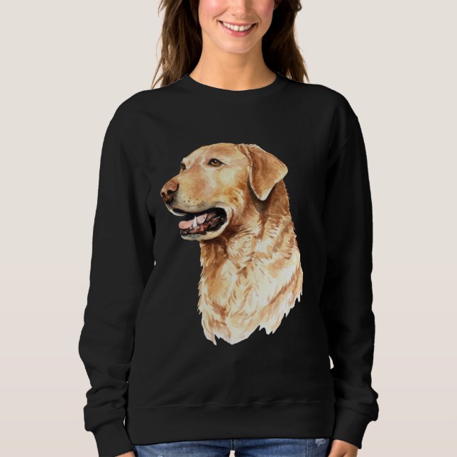 Sudadera Retrato de perro labrador retriever lindo dueño Mo (Anverso)