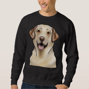 Sudadera Retrato de perro recuperador de labrador negro