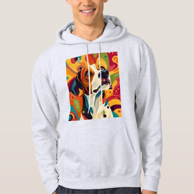 Sudadera Retrato de perro vivo - Fusión del arte y amor de  (Anverso)