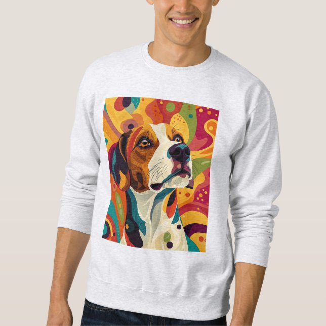 Sudadera Retrato de perro vivo - Fusión del arte y amor de  (Anverso)