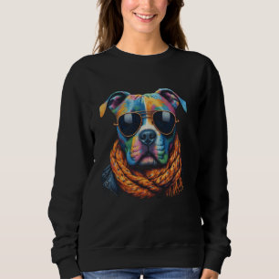 Sudadera Retrato de Pitbull para los amantes de la mascota