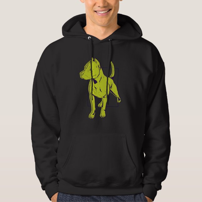 Sudadera Retrato de Terrier Pit Bull Americano (Anverso)